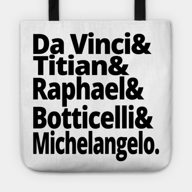Renaissance Masters Classic Art Illustration for Art Lovers Tote by Yesteeyear