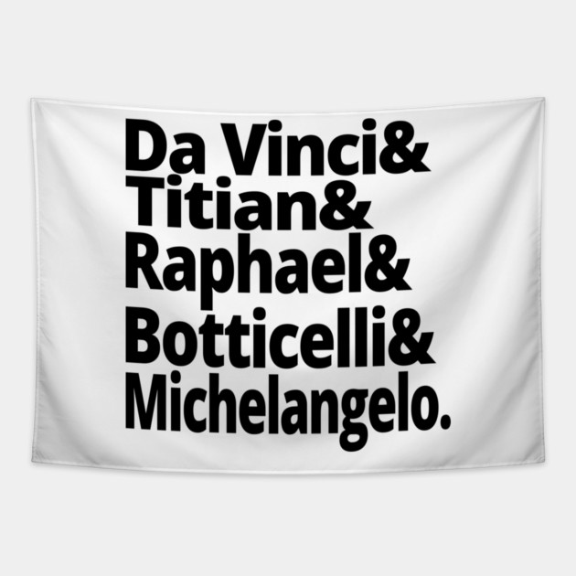 Renaissance Masters Classic Art Illustration for Art Lovers Tapestry by Yesteeyear