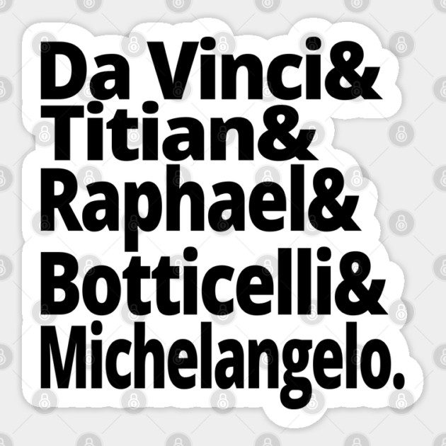 Renaissance Masters Classic Art Illustration for Art Lovers Sticker by Yesteeyear