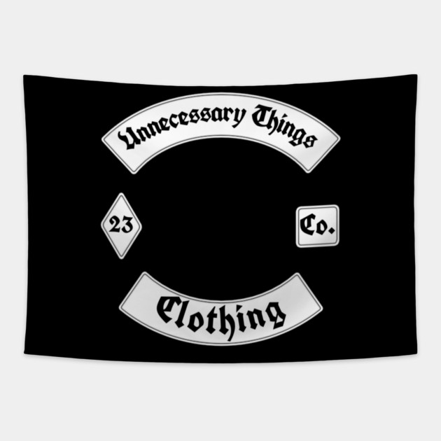 Unnecessary Things - Biker Style Tapestry by Lou Johnson