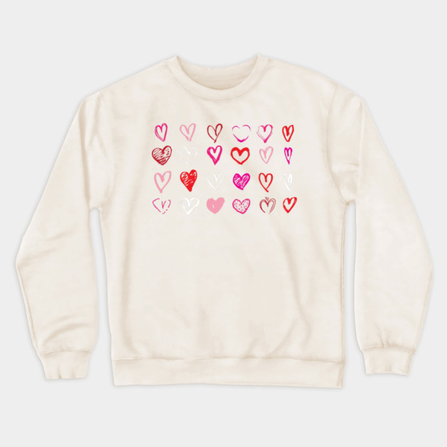 Many Hearts Crewneck Sweatshirt by Laura Contarino