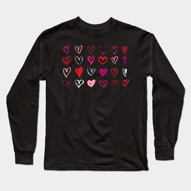 Many Hearts Long Sleeve T-Shirt by Laura Contarino