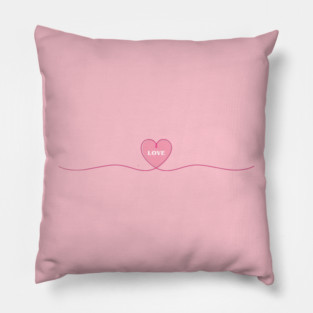 Line Art Heart Pillow