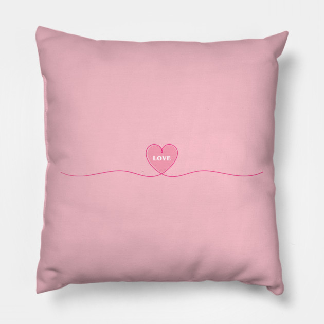 Line Art Heart Pillow by Laura Contarino