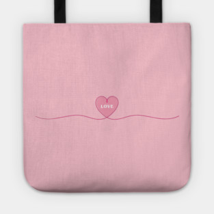 Line Art Heart Tote