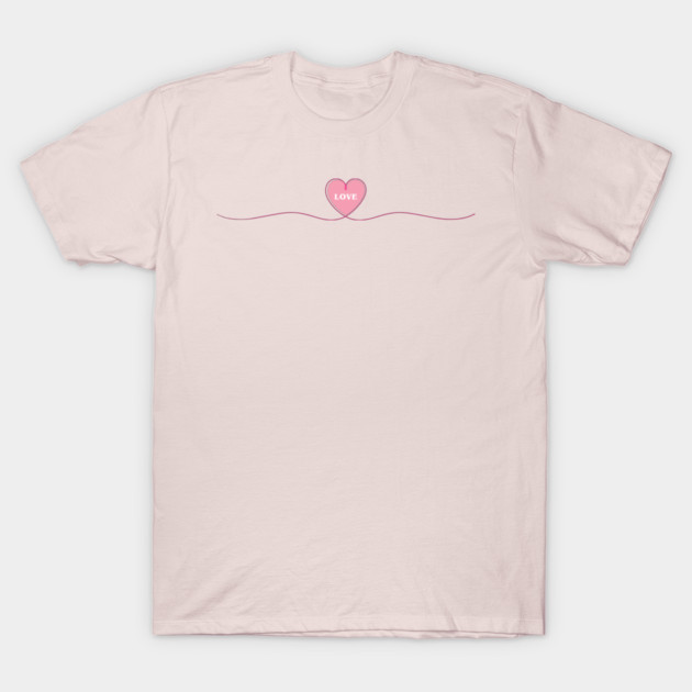 Line Art Heart T-Shirt by Laura Contarino