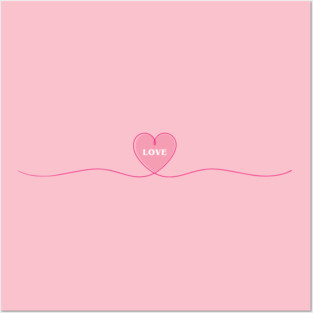 Line Art Heart Posters and Art