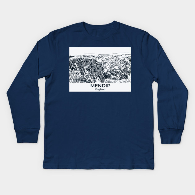 Mendip – England Kids Long Sleeve T-Shirt by Lakeric