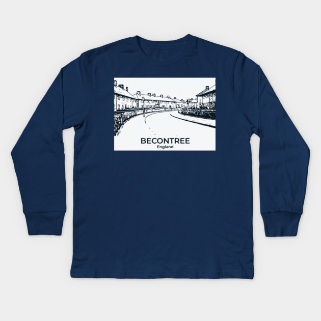 Becontree – England Kids Long Sleeve T-Shirt by Lakeric