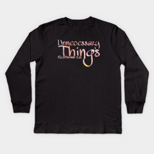 Unnecessary Things - Graffiti Style Kids Long Sleeve T-Shirt