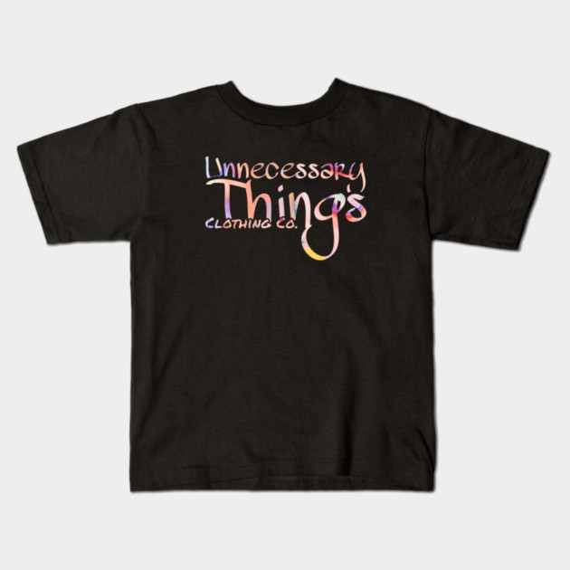 Unnecessary Things - Graffiti Style Kids T-Shirt by Lou Johnson