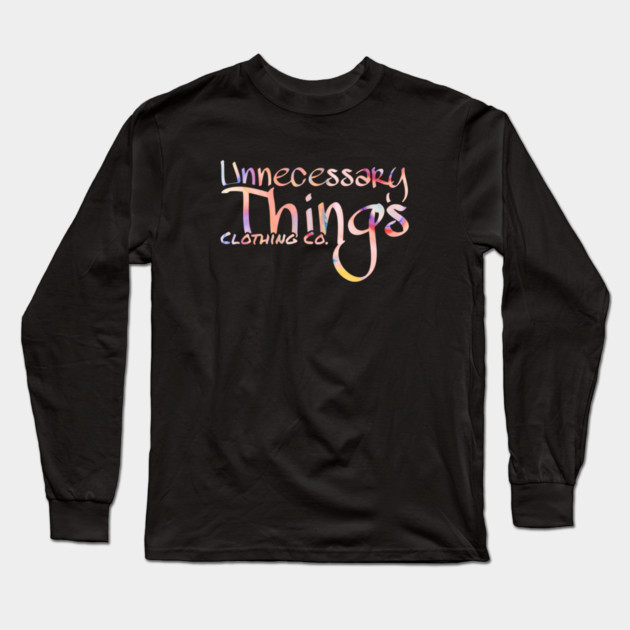Unnecessary Things - Graffiti Style Long Sleeve T-Shirt by Lou Johnson