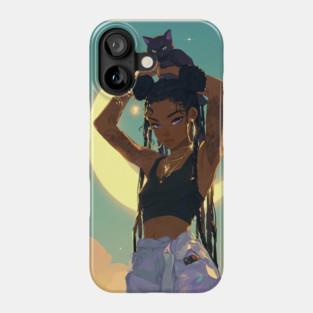 Moon Cat Goddess Phone Case