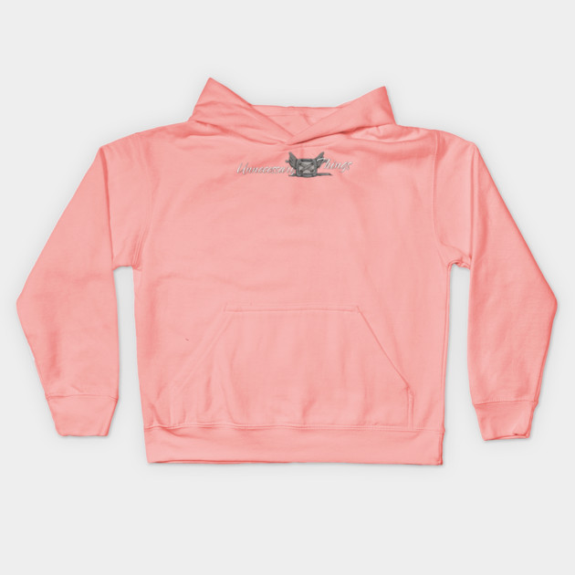 Unnecessary Things - Cursive II Kids Hoodie by Lou Johnson