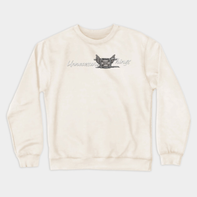 Unnecessary Things - Cursive II Crewneck Sweatshirt by Lou Johnson
