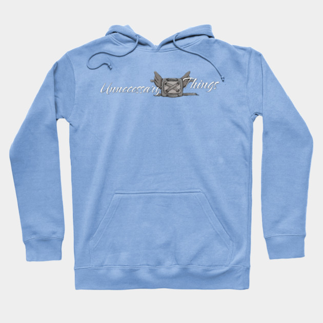 Unnecessary Things - Cursive II Hoodie by Lou Johnson
