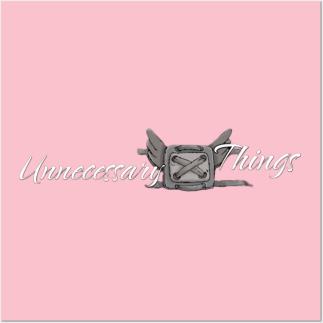 Unnecessary Things - Cursive II Wall Art by Lou Johnson