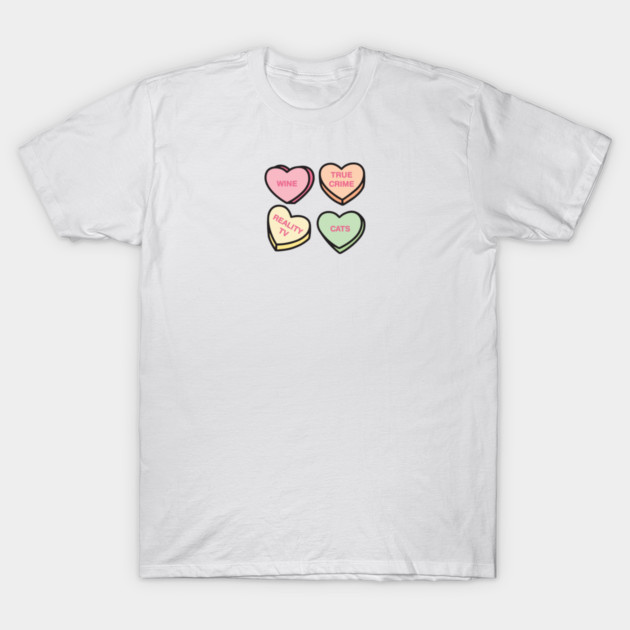 Conversation Hearts T-Shirt by Laura Contarino