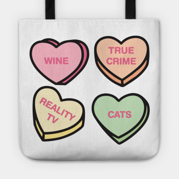 Conversation Hearts Tote by Laura Contarino