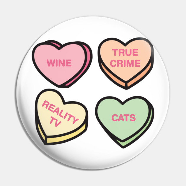 Conversation Hearts Pin by Laura Contarino
