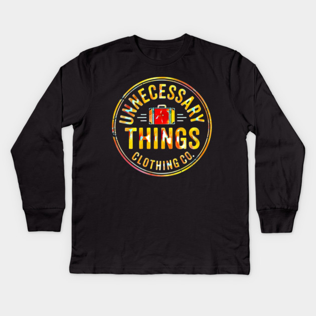 Unnecessary Things - Vintage IV Kids Long Sleeve T-Shirt by Lou Johnson