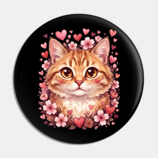 Valentine Cat Pin