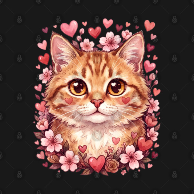 Valentine Cat by Creatifly Graphic Tees