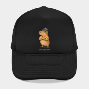 A very happy Purim capybara - funny hamantashen jewish humor costume Hat