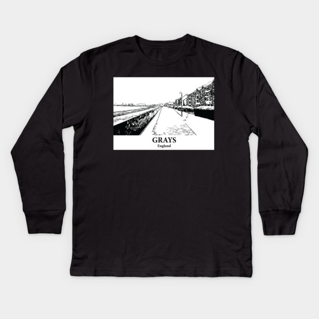 Grays – England Kids Long Sleeve T-Shirt by Lakeric