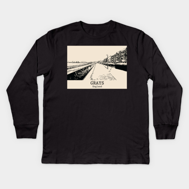 Grays – England Kids Long Sleeve T-Shirt by Lakeric