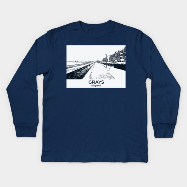 Grays – England Kids Long Sleeve T-Shirt by Lakeric