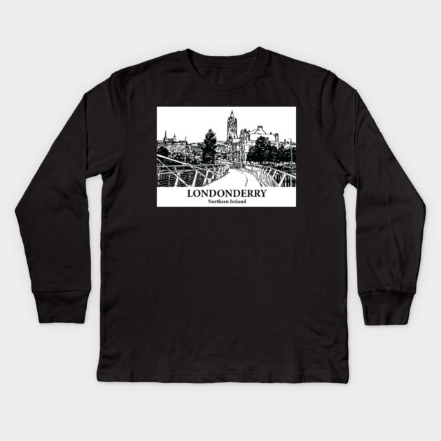 Londonderry – Northern Ireland Kids Long Sleeve T-Shirt by Lakeric