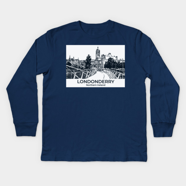 Londonderry – Northern Ireland Kids Long Sleeve T-Shirt by Lakeric