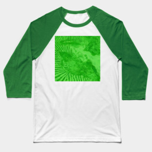Vibrant Emerald Green Radiant Abstract Pulse Baseball T-Shirt