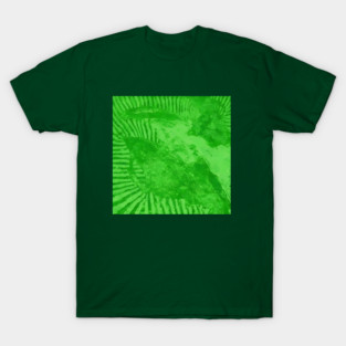 Vibrant Emerald Green Radiant Abstract Pulse T-Shirt