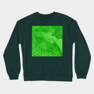 Vibrant Emerald Green Radiant Abstract Pulse Crewneck Sweatshirt