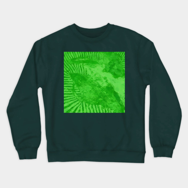 Vibrant Emerald Green Radiant Abstract Pulse Crewneck Sweatshirt by DonWillisJrArt