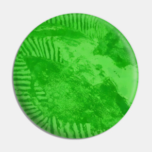 Vibrant Emerald Green Radiant Abstract Pulse Pin