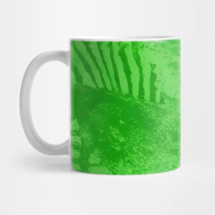 Vibrant Emerald Green Radiant Abstract Pulse Mug
