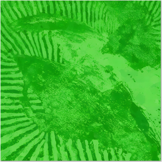 Vibrant Emerald Green Radiant Abstract Pulse Wall Art by DonWillisJrArt