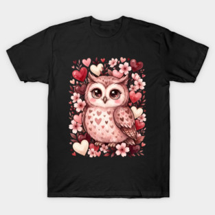 Valentine Cute Owl Bird T-Shirt