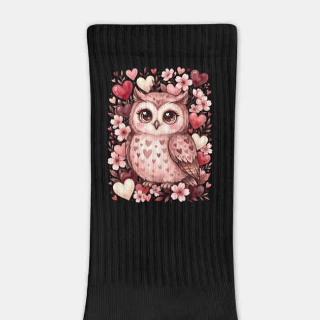 Valentine Cute Owl Bird by Creatifly Graphic Tees