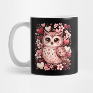 Valentine Cute Owl Bird Mug