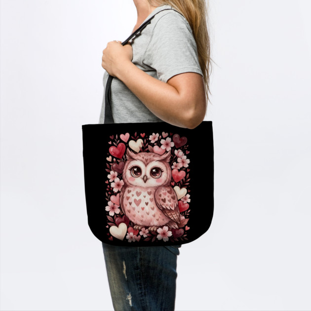 Valentine Cute Owl Bird by Creatifly Graphic Tees
