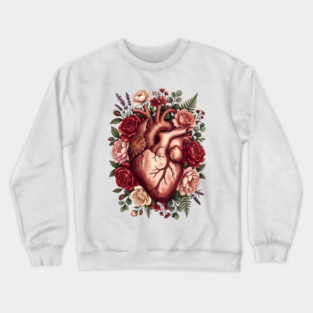 Flower Heart Valentine Crewneck Sweatshirt