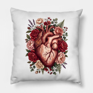 Flower Heart Valentine Pillow