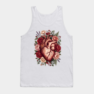 Flower Heart Valentine Tank Top