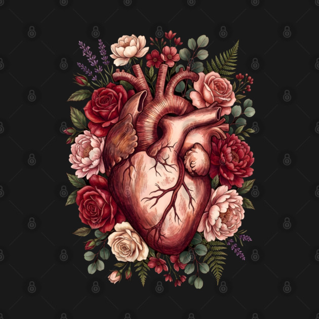 Flower Heart Valentine by Creatifly Graphic Tees