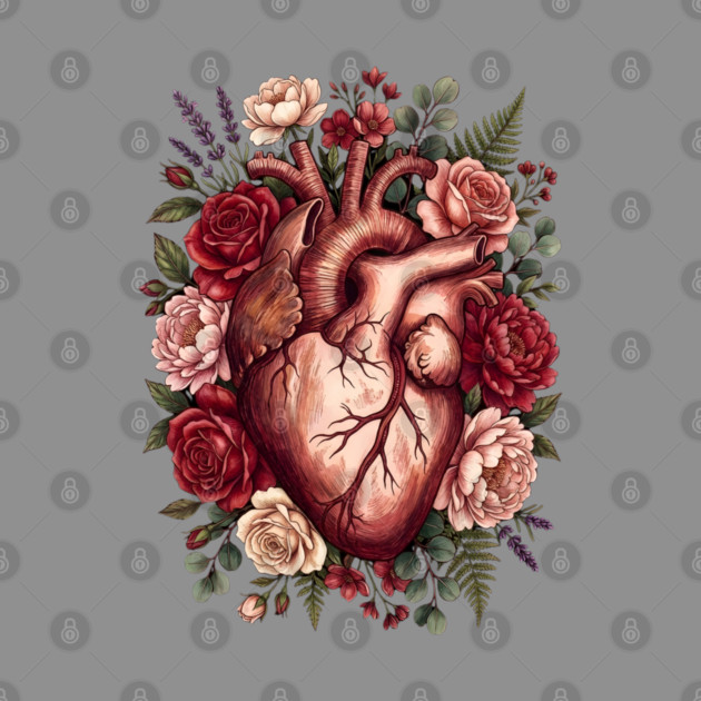 Flower Heart Valentine by Creatifly Graphic Tees