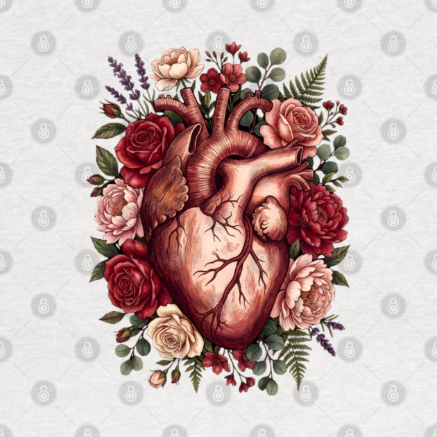 Flower Heart Valentine by Creatifly Graphic Tees